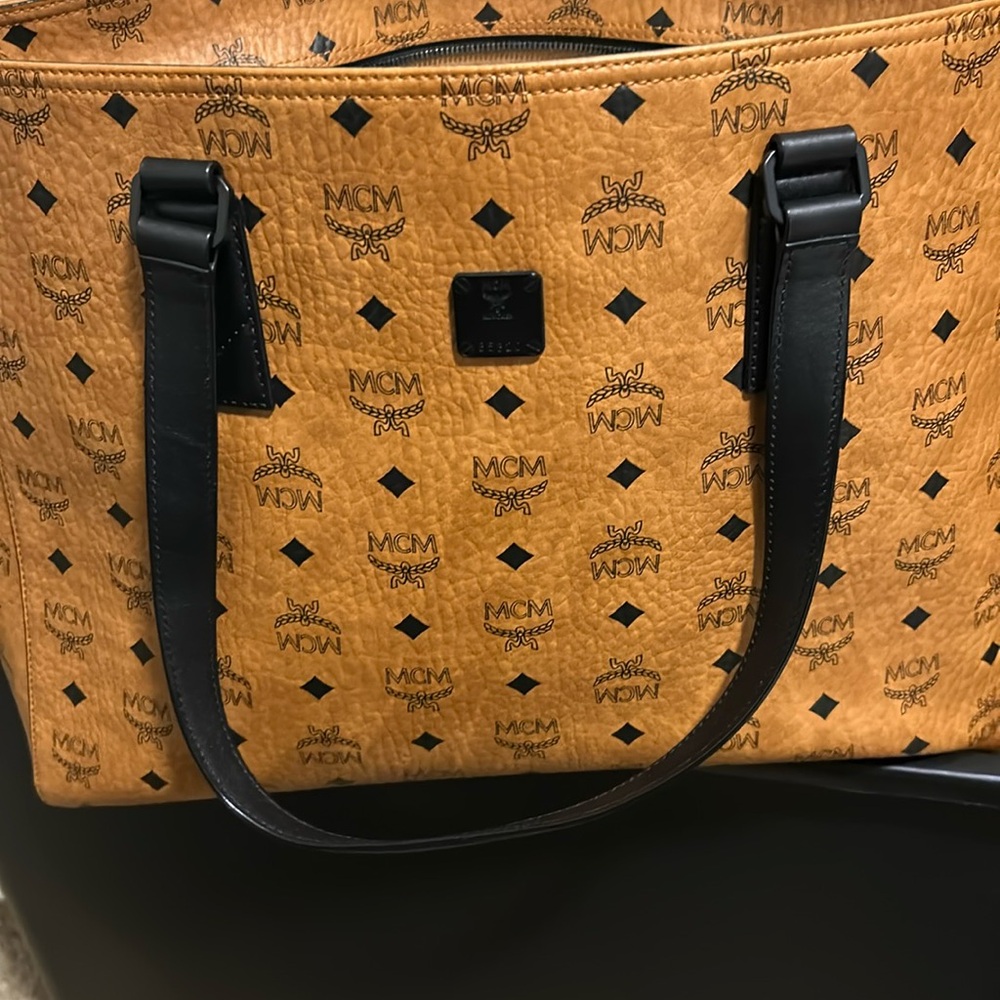 Mcm large tote bag